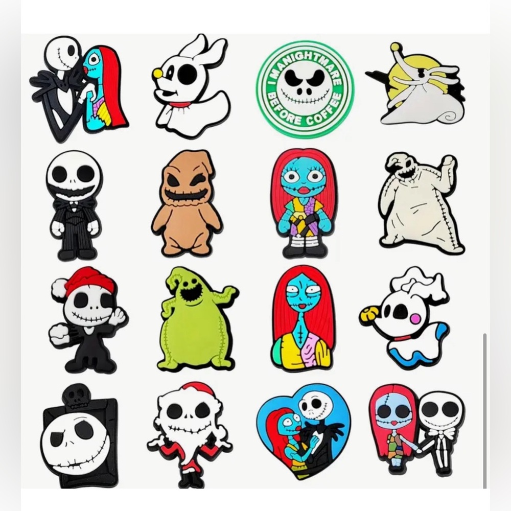 Nightmare Before Christmas Shoe Charms Set Of 16